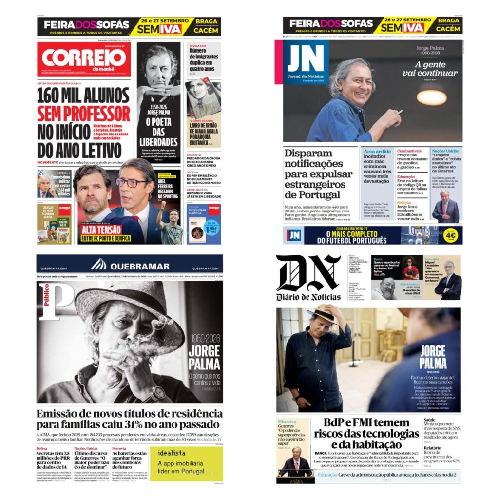 Capas dos principais jornais nacionais