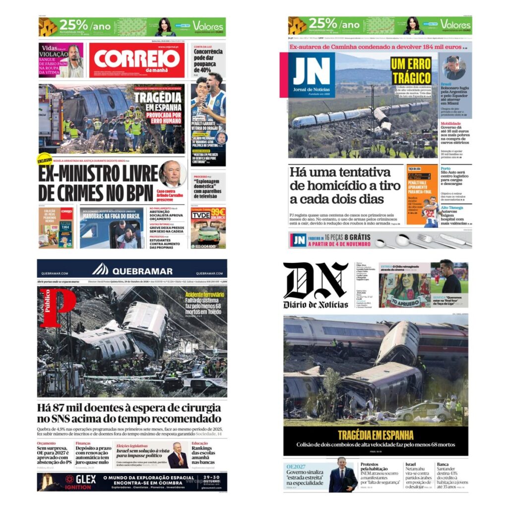 Capas dos principais jornais nacionais